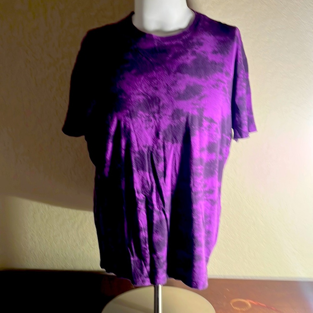 A purple graphic/tyedye tee from rue 21
